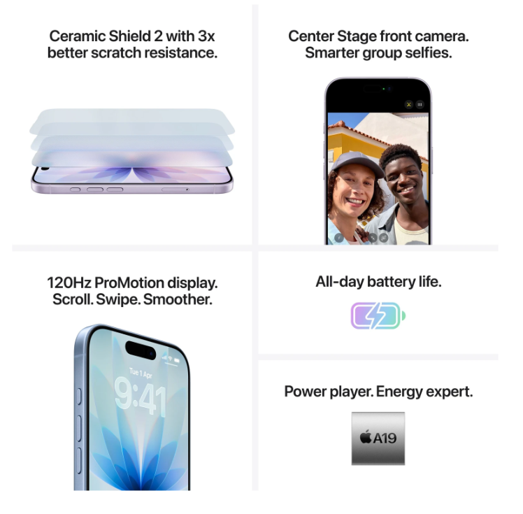 Apple iPhone 17 (Lavender, 256 GB) view 7