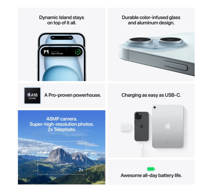 Apple iPhone 15 (Blue, 256 GB) view 7